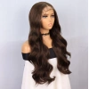 Koyu Kumral Fiber Sen Front Lace Tül Peruk