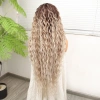 Kumral Beyaz Platin Ombre ve Röfleli Fiber Sen Tül Peruk