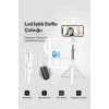 Led Işıklı Selfie Çubuğu Bluetooth Kumandalı Kablosuz Tripot Selfie Monopod Selfie Stick (Beyaz) (  )