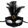 Lüks Siyah Tüylü Taşlı B Maskesi