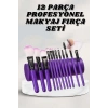 Makyaj Fırçası 12 Parça Set Yumuşak Uçlu Göz Makyajına Uygun Hafif ve Taşınabilir Çanta