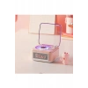 Nostalji Mini Plak Görünümlü Ralu Bluetooth Hoparlör 3d Ses Daası Retro Müzik Plak Pembe