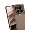 Note 14 Pro 5g Kılıf Auto Fus Karbon Kapak - Kahverengi