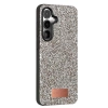 Onegif  Galaxy S24 Fe Bright Simli Kapak - Gümüş