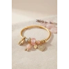Pembe Balık Model Gold Renk Charmlı Bileklik