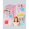 Pembe Elektronik Şifreli Otomatik Para Çeken ATM Kumbarası