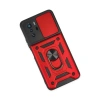 Po X3 Gt Kılıf Pars Lens Yüzüklü  - Kırmızı