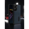 Po X7 Pro Kılıf Sara Kartvizitli Deri Kılıf - Kırmızı