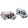 Polis Ambulans Arabası Işıklı Sesli Sürtmeli Plastik 2li Set 15cm - 1 ADET