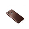 Realme C21 Kılıf Auto Fus Karbon Kapak - Kahverengi