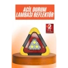 Reflektör Güneş Enerjili Taşınabilir Portatif Acil Güvenlik Işığı Araba Acil Uyarı Işığı