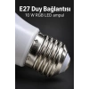 RGB LED Ampul Kumandadan Işık Efekti Seçimli
