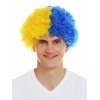 Sarı Lacivert Kıvırcık Afro Bonus Peruk Taraftar Bonus