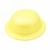 Sarı Simli Melon Şapka | İnce Plastik Glitter Yetişkin Parti Şapkası