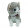 Sesli Peluş Kedi 25 cm - Gri - 1 ADET