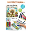 Sihirli Bahçe Mandala - 6 Renk Keçeli Kalem ve 75 Adet Çıkartma Hediyeli 3+