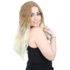 Su Daası Uzun Perçemsiz Fiber Sen Peruk / Balköpüğü / Platin Orta Ombreli