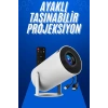 Taşınabilir Projeksiyon Ayaklı Projektör Android Uyumlu HDMI Girişli