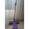 Teleskobik Cam Yer Tavan Silme - İstediğin Bezi Tak Kullan - 4 Mandallı -Yedek Bezli Mop Seti