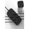 Termal Akım Korumalı 6’lü Priz 4x Usb 2x Type-c Çıkışlı Grup Priz Çoğaltıcı (3500w) Siyah