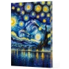 Van Gogh 7 - Yıldızlı Gece Çizgili Yan Boyamalı Defter