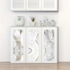 VİNİL BEYAZ MERMER DESENLİ ALÜMİNYUM PLASTİK DUVAR STİCKER (30X30)