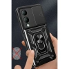 Vivo Y17s Kılıf Pars Lens Yüzüklü  - Yeşil