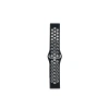 Watch 20mm Spor Delikli Kordon - Siyah-beyaz