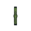 Watch 20mm Spor Delikli Kordon - Siyah-yeşil