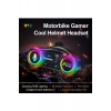 Y13 Motor Kask Kulaklık Rgb Modlu Ralu Motosiklet Kulaklık 5.3 Bluetooth Intercom