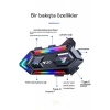 Y20 Motor Kurye Kask Kulaklık Rgb Modlu Bluetoototosiklet Kulaklık 5.3 Bluetooth Interkom