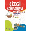 Yaz-Sil Çizgi Çalışması Bitmeyen Yazı Defteri+Tahta Kalm