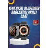 Yeni Model Akıllı Saat Ultra Smart Watch Gümüş Kasa 45mm Titreşim