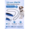 Zincir Köpek Gezdirme Kayışı Dalı Çelik & Ergonomik Tutma Saplı 2,5 mm-120 cm Mi