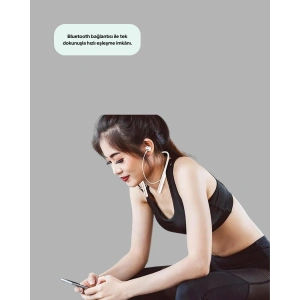 100 Saat Pil Ömrü Boyun Askılı Bluetooth Kablosuz Kulaklık