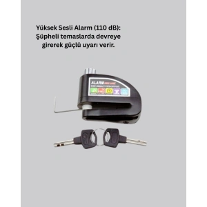 110 dB Alarm Disk Kilidi Motosiklet Scooter Bisiklet Güvenlik Yeni Nesil