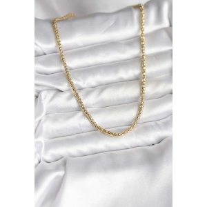 14K Gold Renk Kaplama Boru Zincir Model CM Kadın Kolye