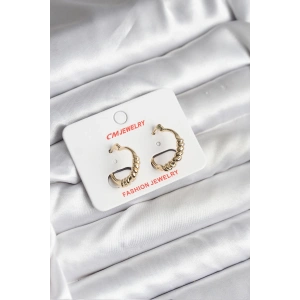 14K Gold Renk Kaplama CM Kadın Küpe