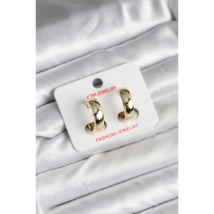 14K Gold Renk Kaplama Halka CM Kadın Küpe