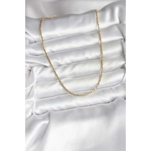 14K Gold Renk Kaplama İnce Zincir Model CM Kadın Kolye
