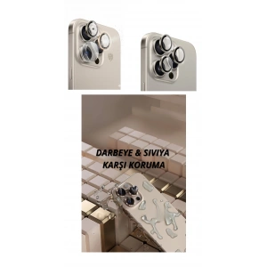 16 Pro Kamera Lens Koruyucu Naturel