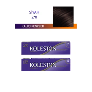 2 Adet Single Tüp Boya Saç Boyası Siyah 2/0 (74)