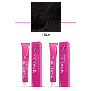 2 Li Set Premium 1 Siyah  Kalıcı Krem Saç Boyası 2 X 50 G Tüp (74)