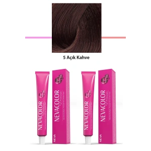 2 Li Set Premium 5 Açık Kahve  Kalıcı Krem Saç Boyası 2 X 50 G Tüp (74)