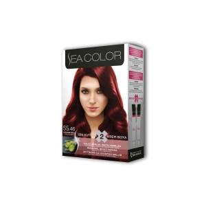 2 Tüp Krem Saç Boyası Seti Amazon Kızılı No:55.46 (74)