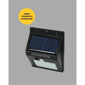 20 LED Güneş Enerjili Hareket Sensörlü Dış Mekan Duvar Lambası