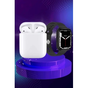 2025 Model Akıllı Saat ve 2.Nesil TWS Bluetooth Kulaklık ANC Özelliği Amoled Ekran