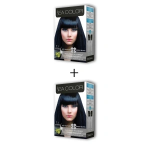 2X2 Tüp Krem Saç Boyası Seti Mavi Siyah No:1.1 (74)