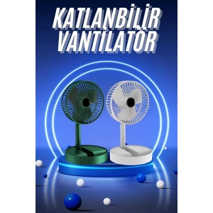 3 Kademe Hız Ayarlı Vantilatör Telefon Standlı Şarjlı Katlanabilir Soğutucu Pervane Yeni Nesil