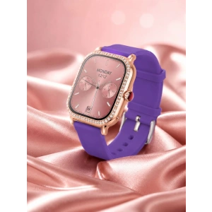 3 Kordonlu Rose Gold Kasalı Kadın Akıllı Saat Seti